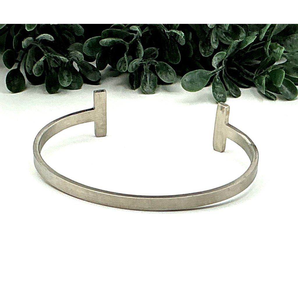 Silver Tone Cuff Bracelet With Crystal Accents For Women By Jbloom